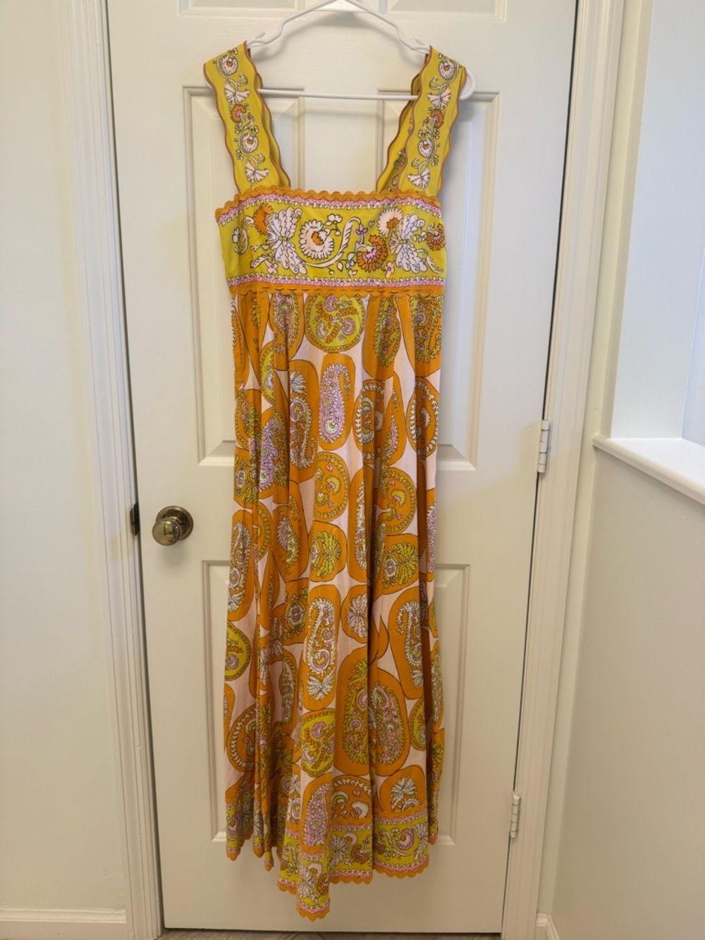 Alemais Orange Paisley Midi Dress - Picture 4 of 6